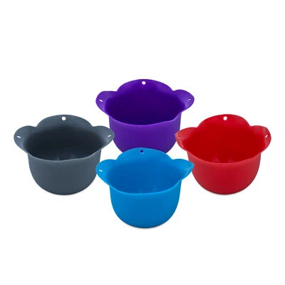Silikon Eierpochier Becher 4er Set - 11 x 6 cm - Eier Kocher antihaft BPA-frei - Bild 1 von 4
