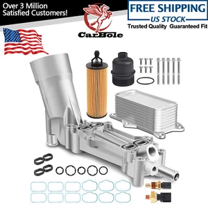 Aluminum Engine Oil Cooler Filter Housing Assembly For Ram 1500 3.6L 2013-2022 - Picture 1 of 12