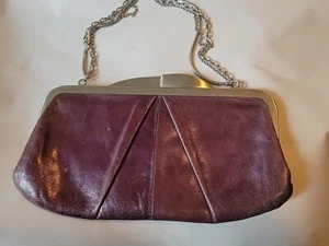 Vintage HOBO International Purple Wristlet Wallet Chain Strap - Picture 1 of 11