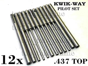 KwikWay 12 PCS Valve Seat Grinder / Valve Guide Pilot set .437" Top Boxed - Picture 1 of 6