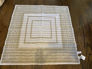 Bamberger’s Scarf Square Italy Vintage Scarf 26” White Scarf Lightweight - Picture 1 of 3