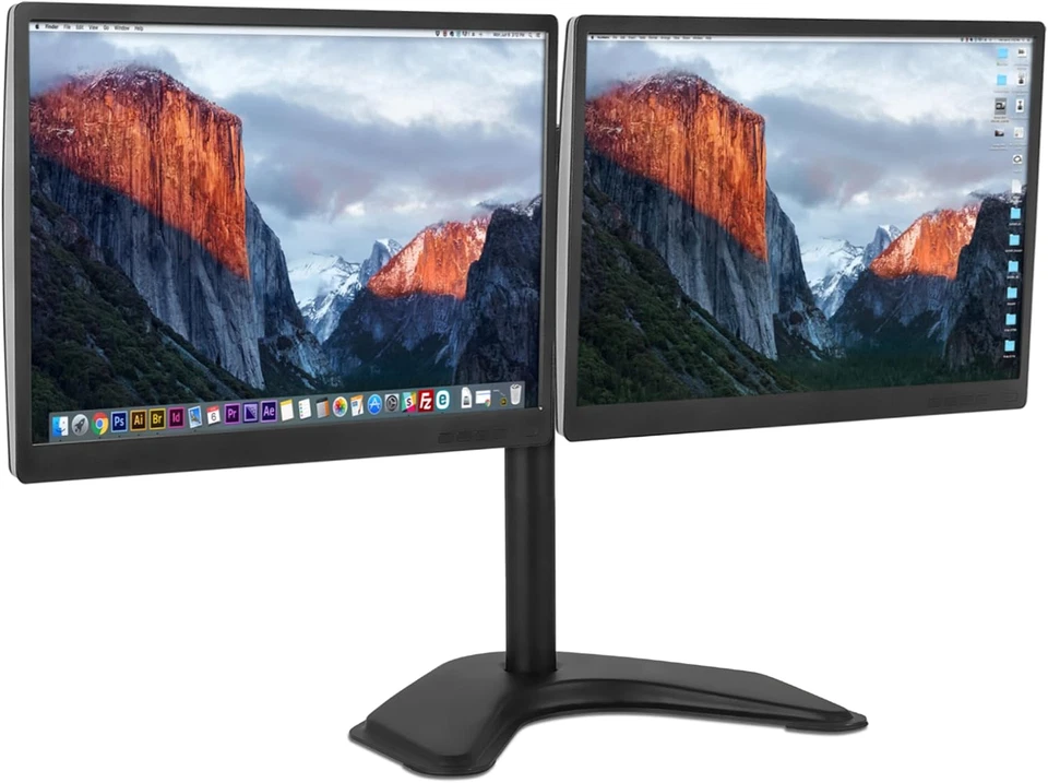 Dual Monitor Stand for Desk - 2 Screen Mount for Two Computer Screens up to 32 I - Image 1 of 4