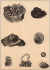 Minéralogie Améthyste Cristal Réniforme Hématite Agate Halite Gypse Cérussite 1903
