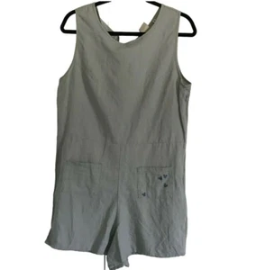 JUNK FOOD Womens Romper Gray Sleeveless Embroidered Mickey Disney M Medium - Picture 1 of 4