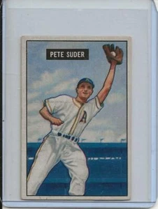 1951 Bowman Baseball Card Pete Suder Philadelphia Athletics EX MINT # 154 - Picture 1 of 2