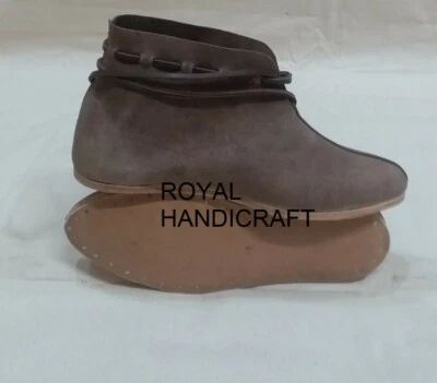 Reenactment leather boots Medieval costume shoes Historical lace boots - Image 1 of 4