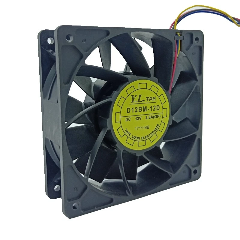 D12BM-12D For Y.L Fan 12038 DC 12V 4-Pin Cooling Fan 120mm Max Airflow Rate 2.3A - Image 1 of 4