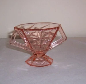 Pink Depression Glass Sugar Bowl / Dish - Cracked Ice Pattern - Indiana Glass - Bild 1 von 5