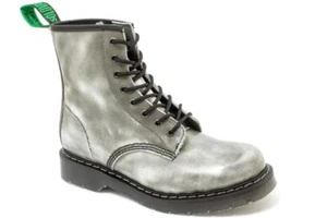 Zapatos Solovair NPS Hechos en Inglaterra 8 Agujeros Gris Rub Off Derby Bota - Imagen 1 de 60