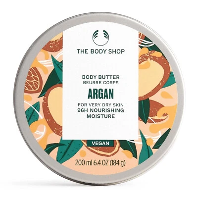 The Body Shop Argan Body Butter For Very Dry Skin Vegan (6.4 oz/ 200ml)   NEW - Image 1 of 4