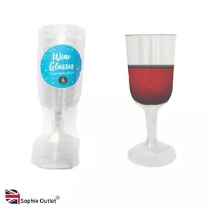 Wine Glasses Reusable Plastic Cocktail Wedding Dinner Party Cups Tableware - Picture 1 of 10