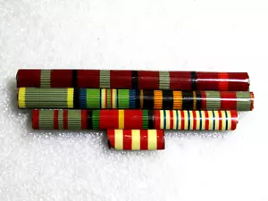 Shared Bars Block Soviet Russian USSR Army Order Medal WW2 ribbon Rare descript - Picture 1 of 6