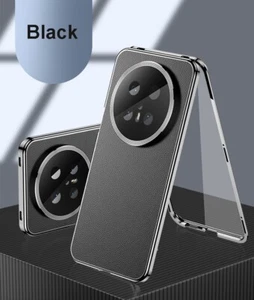 For vivo X200 Pro / X200 Magnetic Metal Tempered Glass Leather Full body Case - Picture 1 of 19