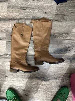 Sam Edelman Penny Leather Tall Riding Equestrian Boho Brown Boots Size 7 - Image 1 of 4