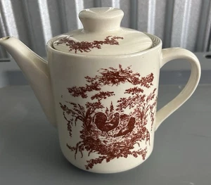 Vintage California Pantry Classic Keramik roter Hahn Teekanne 2002 - Bild 1 von 5