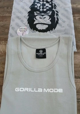 Camiseta sin mangas GORILLA MODE Mind GRIS Talla S PEQUEÑA NUEVA en bolsa Camisa Monster Beast  Foto 1 de 4