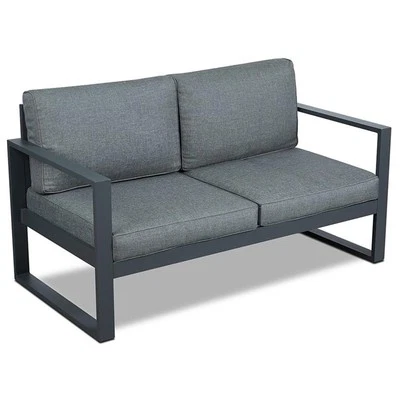Real Flame Baltic Aluminum Patio Loveseat in Gray - Image 1 of 4