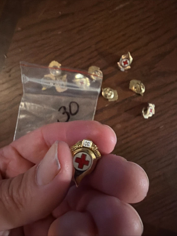 Red Cross 30 Gallon Donor Pin  - Image 1 of 1