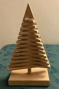 Solid Oak - Handmade - Christmas Tree Decoration / Gift. Approx 35cm high.  - Picture 1 of 6