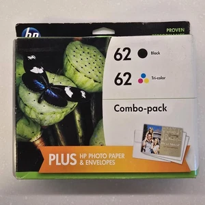 HP 62 Tintenpatronen Schwarz TriColor Kombipack - Ablaufdatum 11/16 - F6U00FN Neu im Karton - Bild 1 von 3
