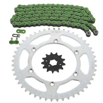 1997-2002 Kawasaki KLX300 KLX 300 Green Chain And Sprocket 13/49 110L - Image 1 of 4