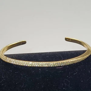 Kendra Scott* Ellla Cuff Bracelet/CZ 2"1/2"+open 1"1/4 Good Condition - Picture 1 of 8