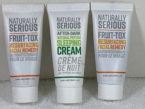 (3) Naturally Serious Fruit-Tox After-Dark Natural Peptide Sleeping Cream .25 oz - Picture 1 of 24
