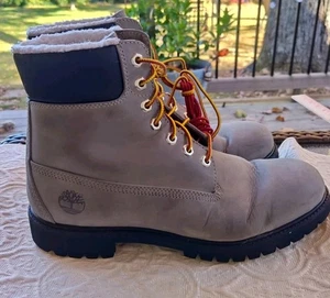 Herren Timberland 8INCH Premium FELL GEFÜTTERT TB0A2EMR D52 Stiefel weiß grau neu ohne Karton 10,5 - Bild 1 von 6