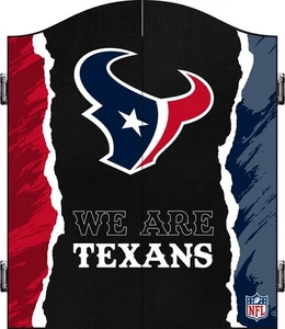 Houston Texans | NFL Official Licensed | Dartboard Wooden Cabinet - Picture 1 of 4