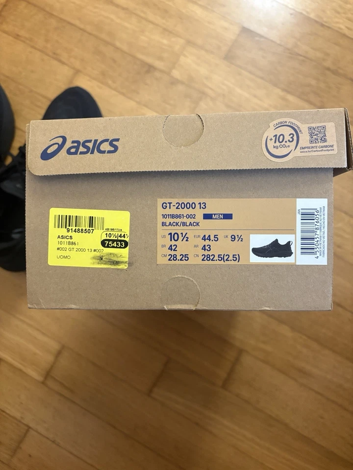 Asics Gt 2000 13 Black/Black da Uomo - Immagine 1 di 4