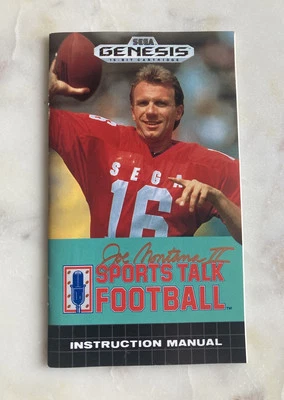 Joe Montana II Sports Talk Football | Sega Genesis | Manual Only - Image 1 of 3