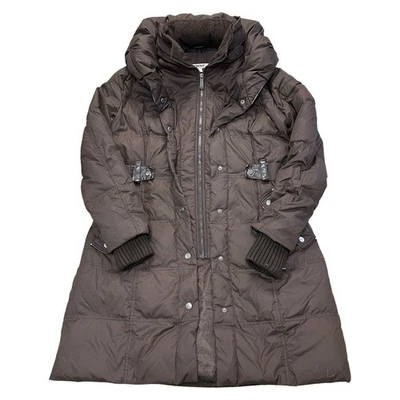 Dkny Puffer Jacket Down Winter Trench Casual Regular Brown Womens Small - Image 1 of 4