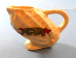 TAN Vintage Peanut Shaped Miniature Pitcher 1.5" Decor Collectible 🥜 - Picture 1 of 5
