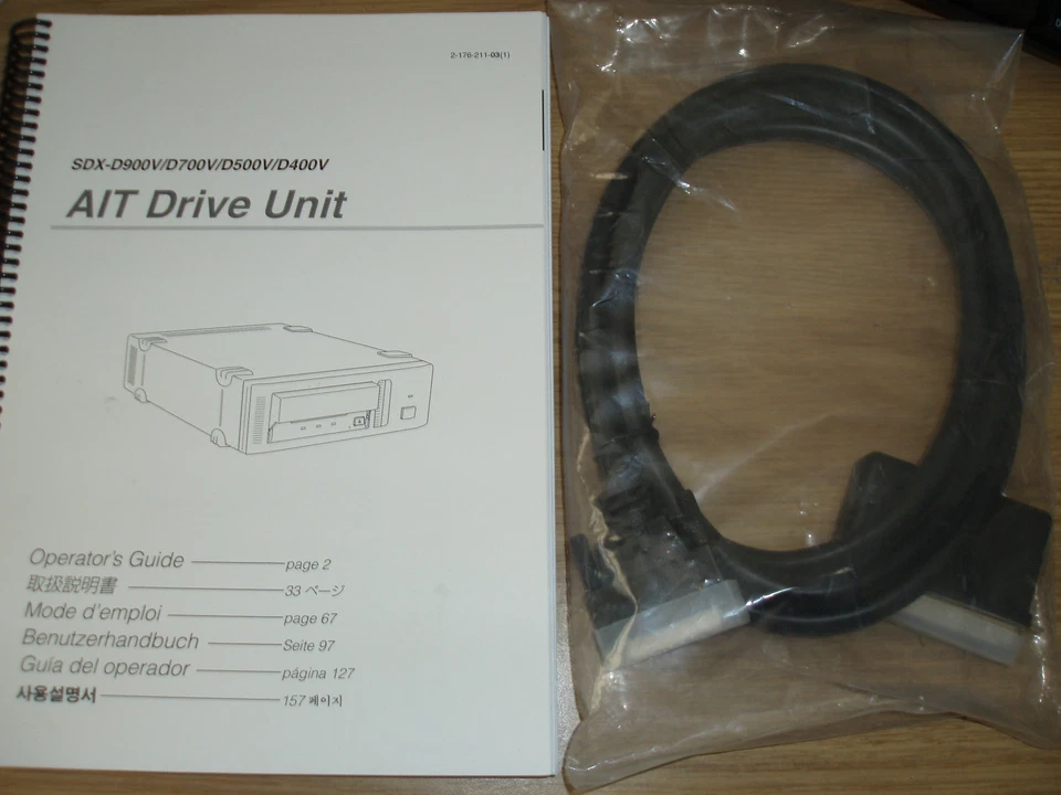 NEW Sony SDX-D900V SDX-D700V SDX-D500V SDX-D400V AIT Drive SCSI Connector Cable - Image 1 of 3