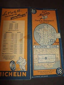 carte michelin 81 avignon digne 1946 - Imagen 1 de 1