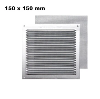 GRIGLIA DI VENTILAZIONE AREAZIONE DA ESTERNO IN ALLUMINIO QUADRATA CM 15 X 15
