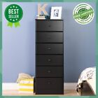 Tall Black Dresser: 16"D x 20"W x 52"H, 6-Drawer Chest for Bedroom🔥SALE