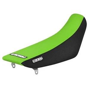 1991-2000 KAWASAKI KX 80 100 Gripper Seat Cover BLACK / GREEN standard #449 - Picture 1 of 4