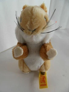 Steiff hamster with button flag stuffed animal made in Germany 1497 - Picture 1 of 4