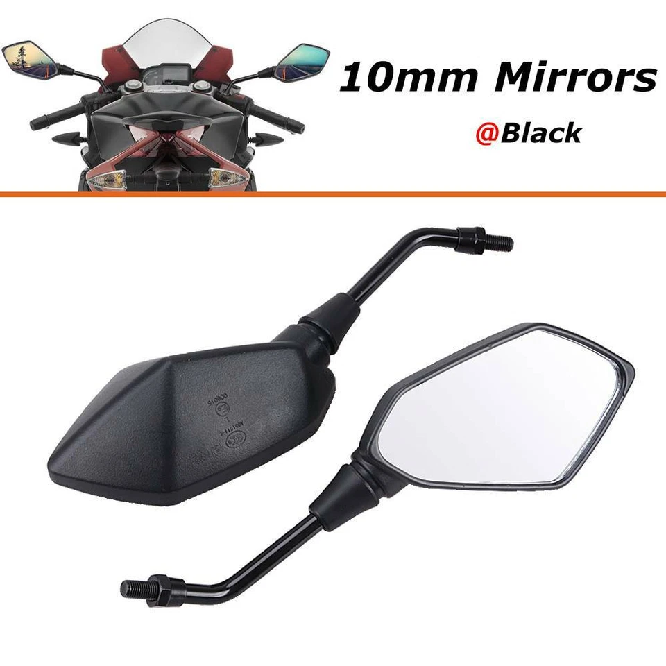 Espejos retrovisores laterales negros para motocicleta Honda Grom 2020 2019 2018 2017 2016 Foto 1 de 4