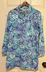 Abito donna Lilly Pulitzer Captain Popover mezza conchiglia turchese #000698 taglia M - Foto 1 di 13