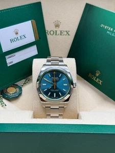 Rolex Milgauss Blue Mint Index Dial Stainless Steel Smooth Bezel Oyster Bracelet - Picture 1 of 8