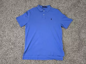 Polo Ralph Lauren (Polo) - Shirt Men Large Blue Short Sleeve Pony Logo - Picture 1 of 9