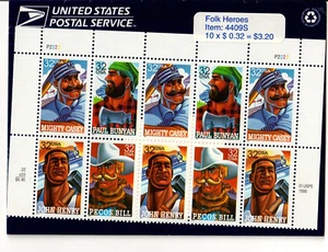Scott 3083-3086 32¢ Folk Heroes MNH Free U.S. Shipping!!! - Picture 1 of 1