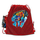 Sling Bag Tote Drawstring Net Mesh Marvel Hero Spiderman Red Black New