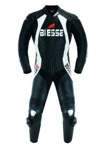 Motorrad Ganzleder Rennstreckenkombi mit Pfeilschutz weiß BIESSE - Bild 1 von 4