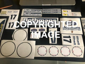 1/8 scala Sticker Adesivo Porsche 962 TEAM ROTHMANS Winner 24h LE MANS 1987 - Foto 1 di 2