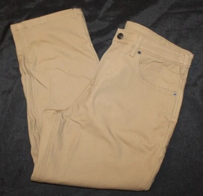 Новые мужские CAT желтовато-коричневый флис подкладка холст брюки размер 38 X 29 - Изображение 1 из 4