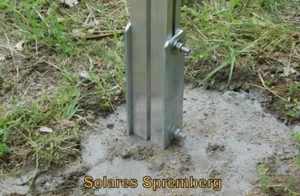 1x50 fence posts 80x40x1920 aluminium inc. H Anchor Fitting Photovoltaic - Picture 1 of 7