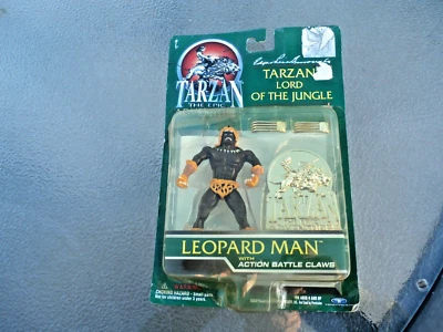 Tarzán Epic Adventures-Hombre Leopardo con Garras de Batalla de Acción. 1995 nuevo en paquete Foto 1 de 2